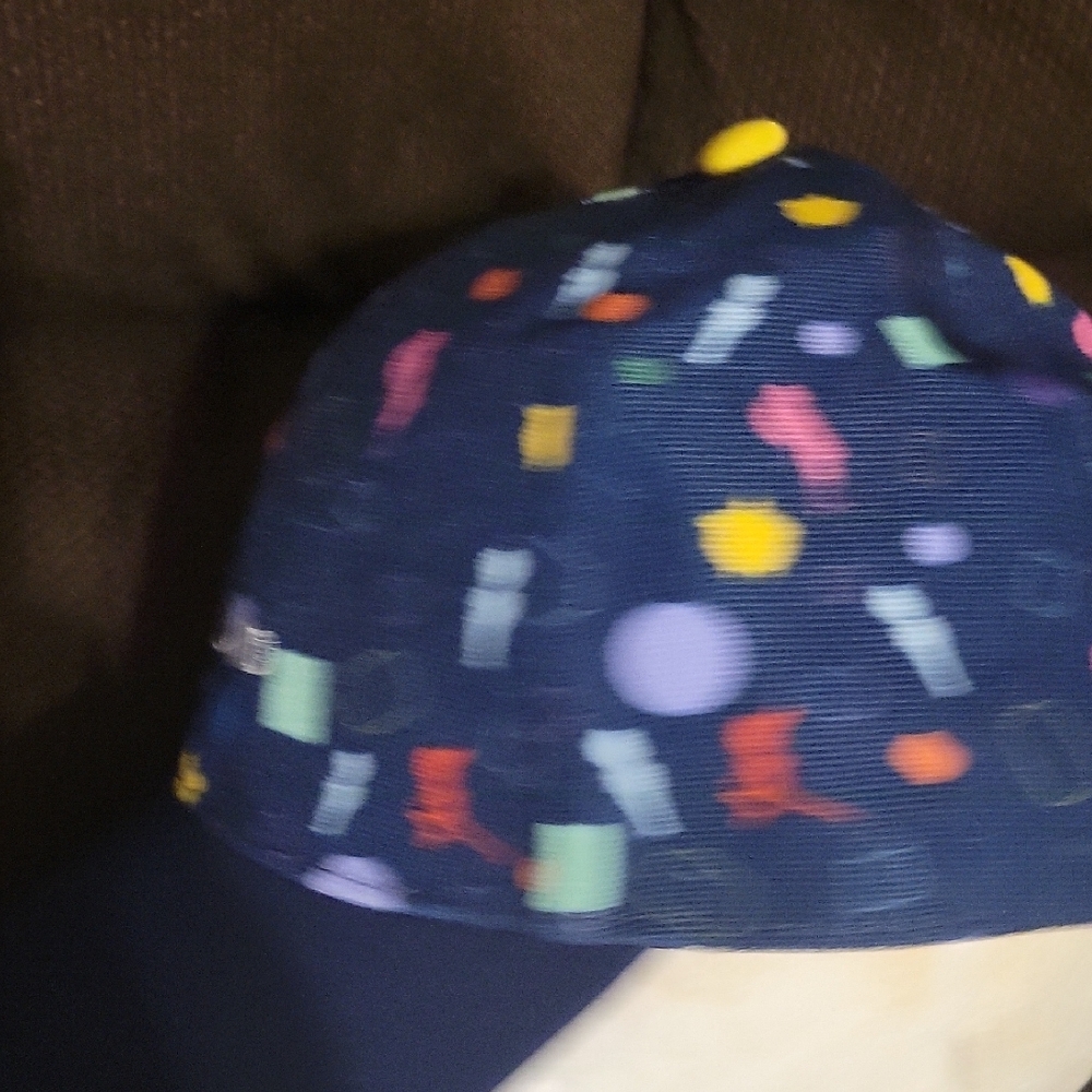 Navy Blue Patterned Hat - image 5